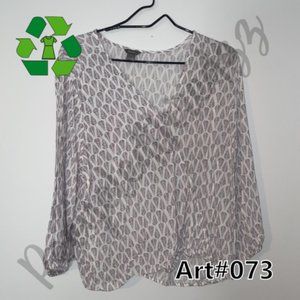 Eddie Bauer Women's Blouse top fern print Size 2XL *073